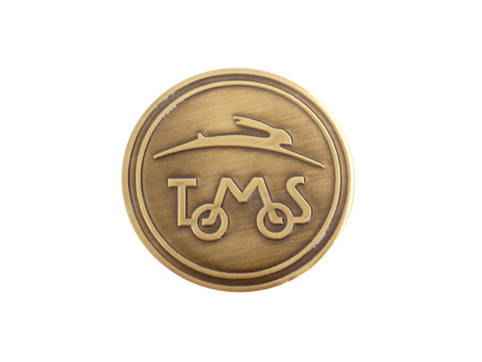 Sticker Tomos logo rond 50mm RealMetal® goud 